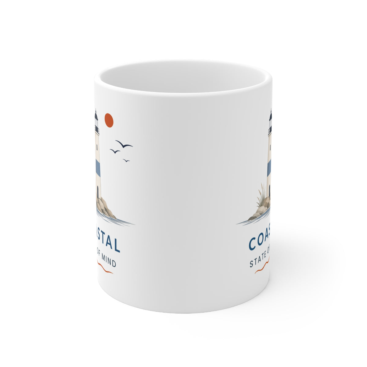 Coastal State of Mind Lighthouse Mug, Coastal Coffee Mug |