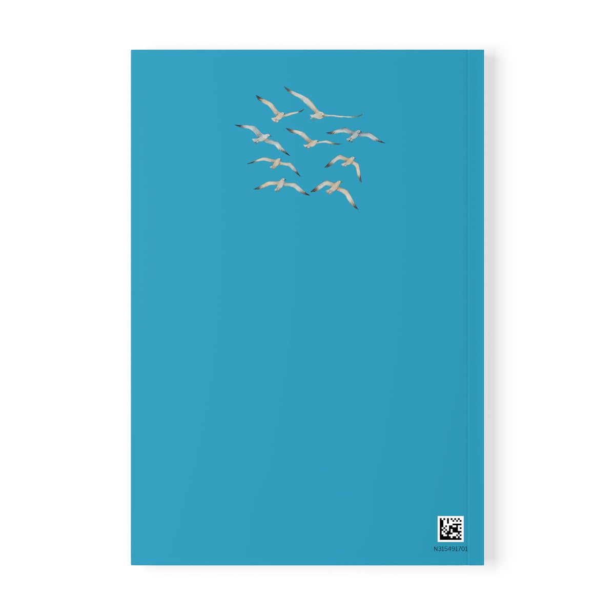Coastal Journal with Seagull Illustration - Blue