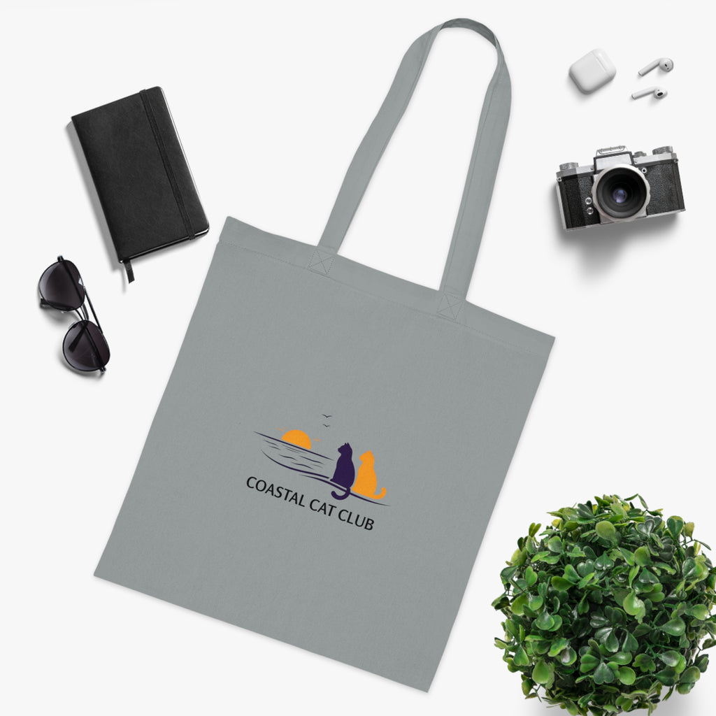 "Coastal Cat Club" Cotton Tote  Bag