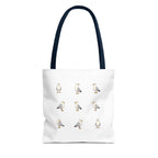 Seagull Pattern Tote Bag, Cute Coastal Beach Tote