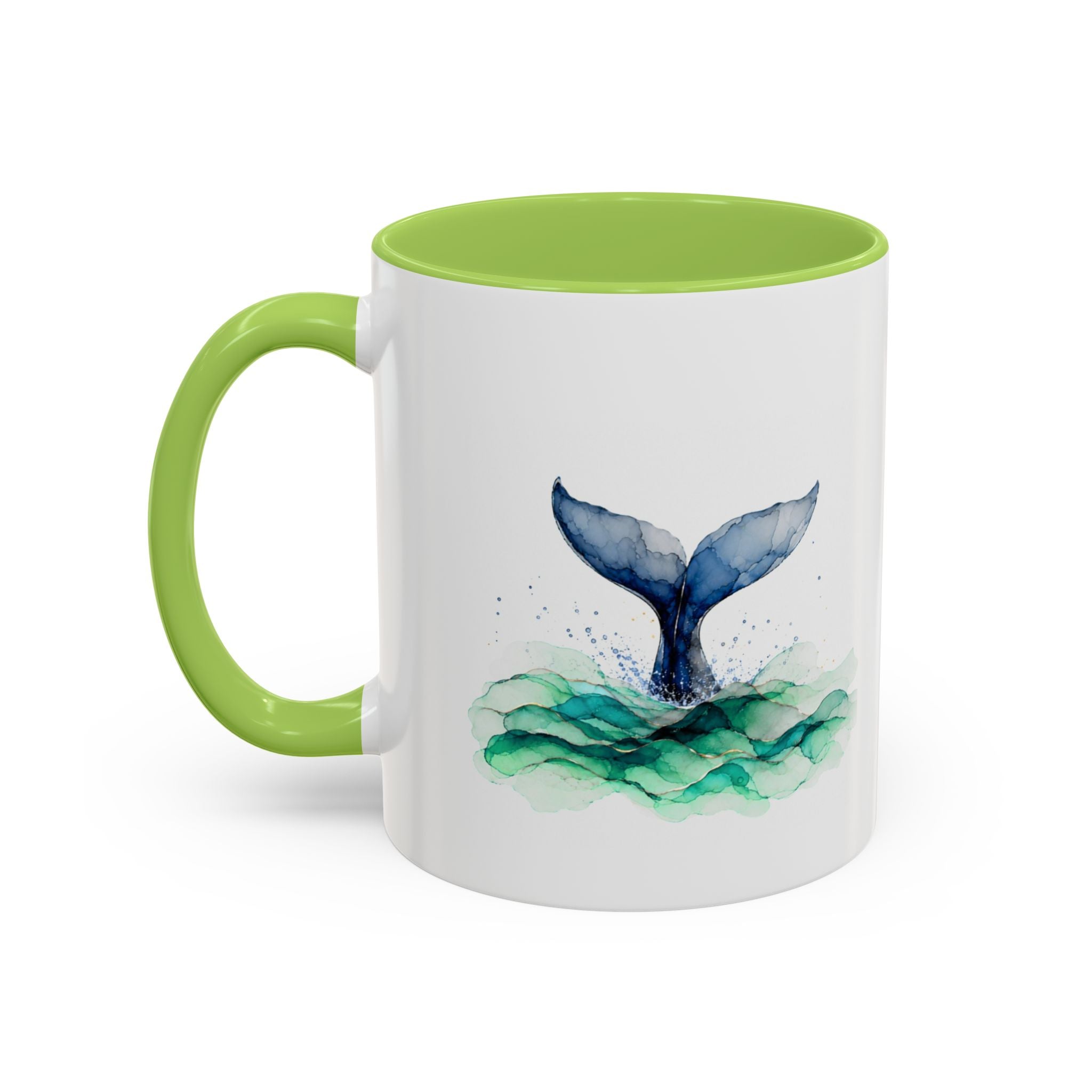 Lighthouse and Whale Tail Ceramic Mug