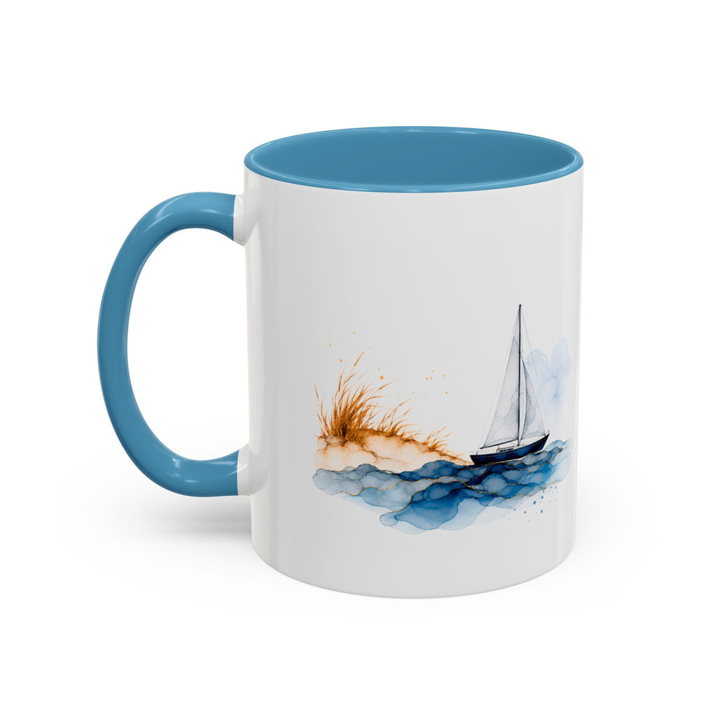 Lighthouse and Sailboat Ceramic Mug