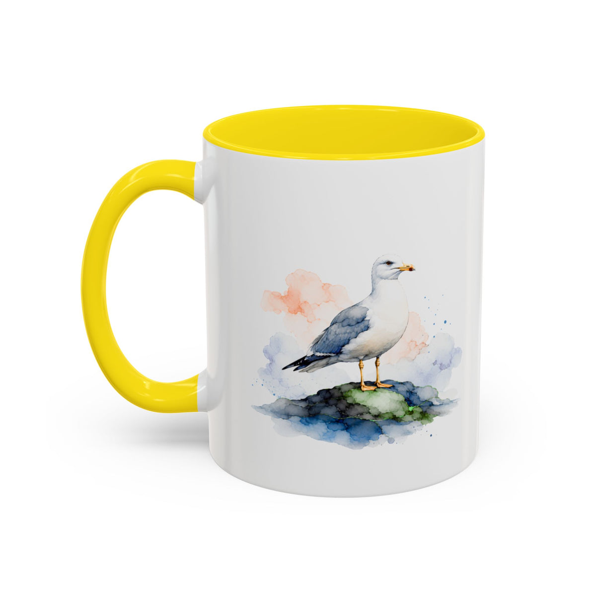 Beach Hut and Seagull Ceramic Mug