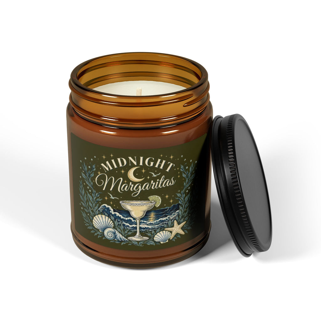 "Midnight Margaritas" Scented Soy Candle, Amber Jar Candle