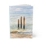 Coastal Journal with Seagull Illustration - Blue