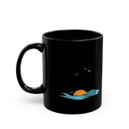 Black Cat Sunset Mug – "Life Is Better With Sea Breeze & Cat Cuddles"