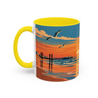 Brighton West Pier Sunset Mug, Seaside Art Coffee Cup