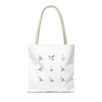 Seagull Pattern Tote Bag, Cute Coastal Beach Tote