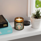 Cozy Season Coastal Soy Candle,  Amber Jar Nautical Candle