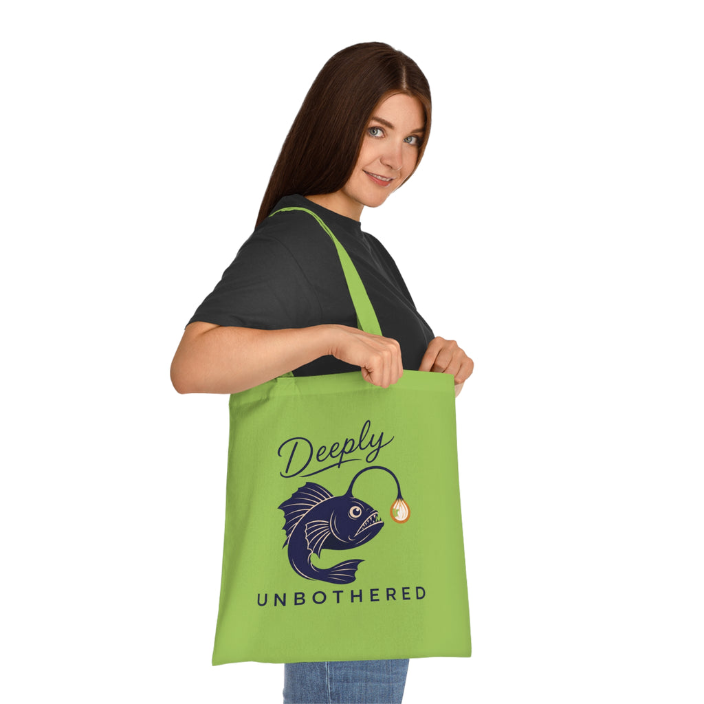"Deeply Unbothered" Angler Fish Cotton Tote Bag