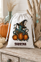 Personalized Halloween Favor Bag, Custom Name Trick-or-Treat Bag