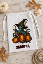 Personalized Halloween Favor Bag, Custom Name Trick-or-Treat Bag