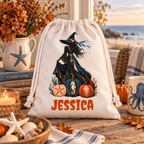 Witch Halloween Favor Bag, Personalized Halloween Treat Candy Gift Bag