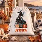 Witch Halloween Favor Bag, Personalized Halloween Treat Candy Gift Bag