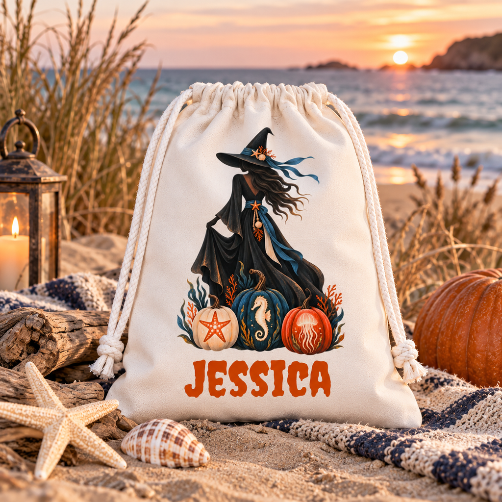 Witch Halloween Favor Bag, Personalized Halloween Treat Candy Gift Bag