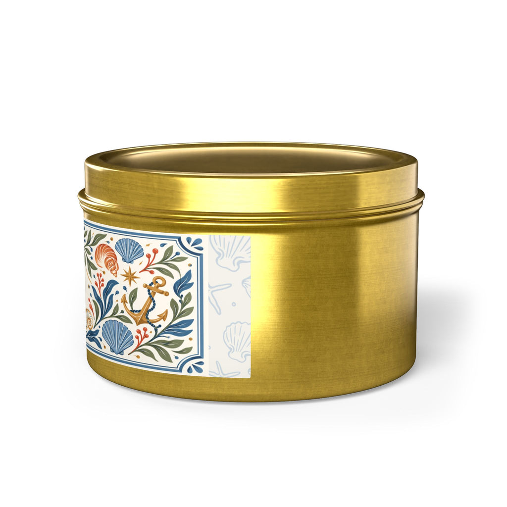 Cozy Season Coastal Candle Tin, Autumn Ocean-Inspired Candle