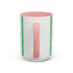 Personalized Striped Coffee Mug, Custom Name Seahorse Cup