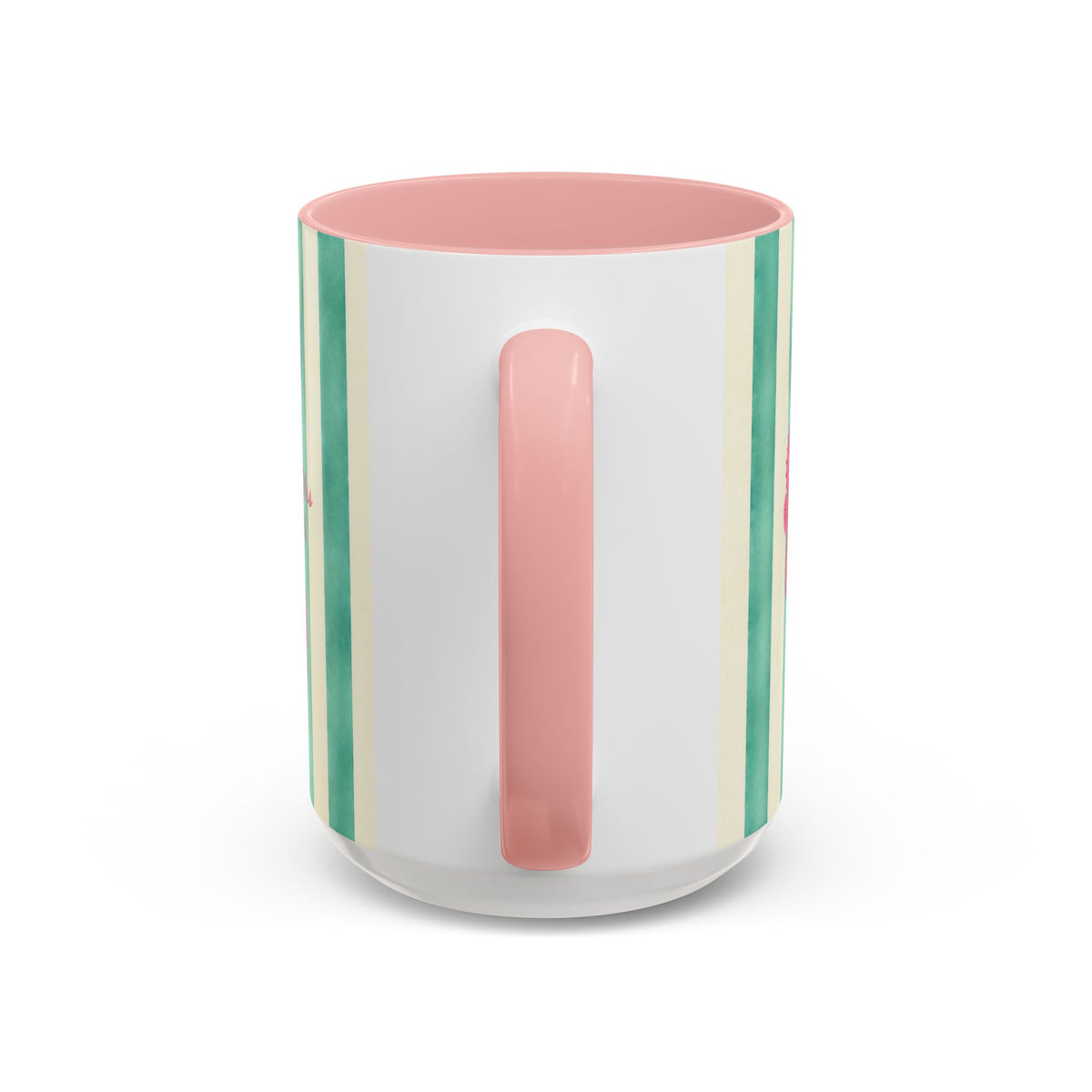 Personalized Striped Coffee Mug, Custom Name Seahorse Cup