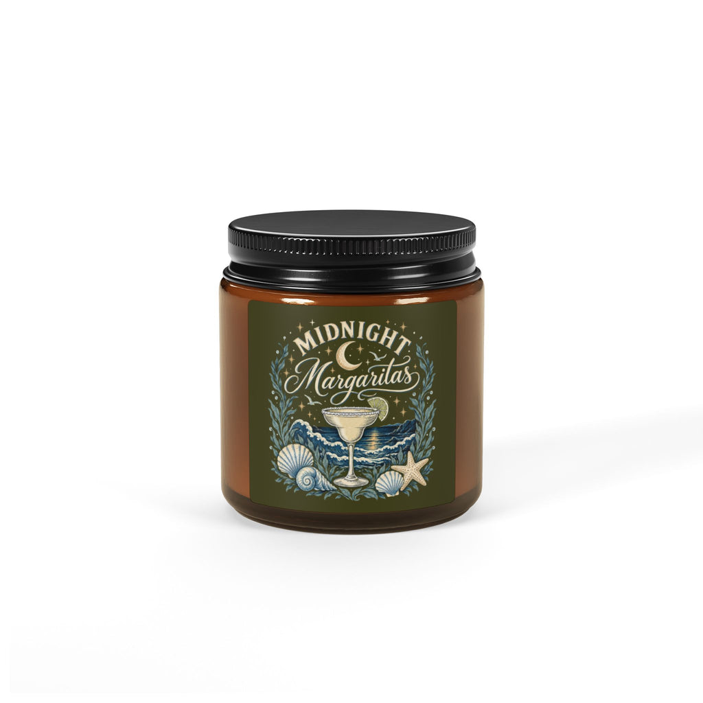 "Midnight Margaritas" Scented Soy Candle, Amber Jar Candle