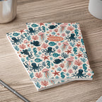 Ocean Life Notebook, Softcover A5 Journal with Octopus & Jellyfish Pattern