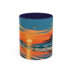 Brighton West Pier Sunset Mug, Seaside Art Coffee Cup