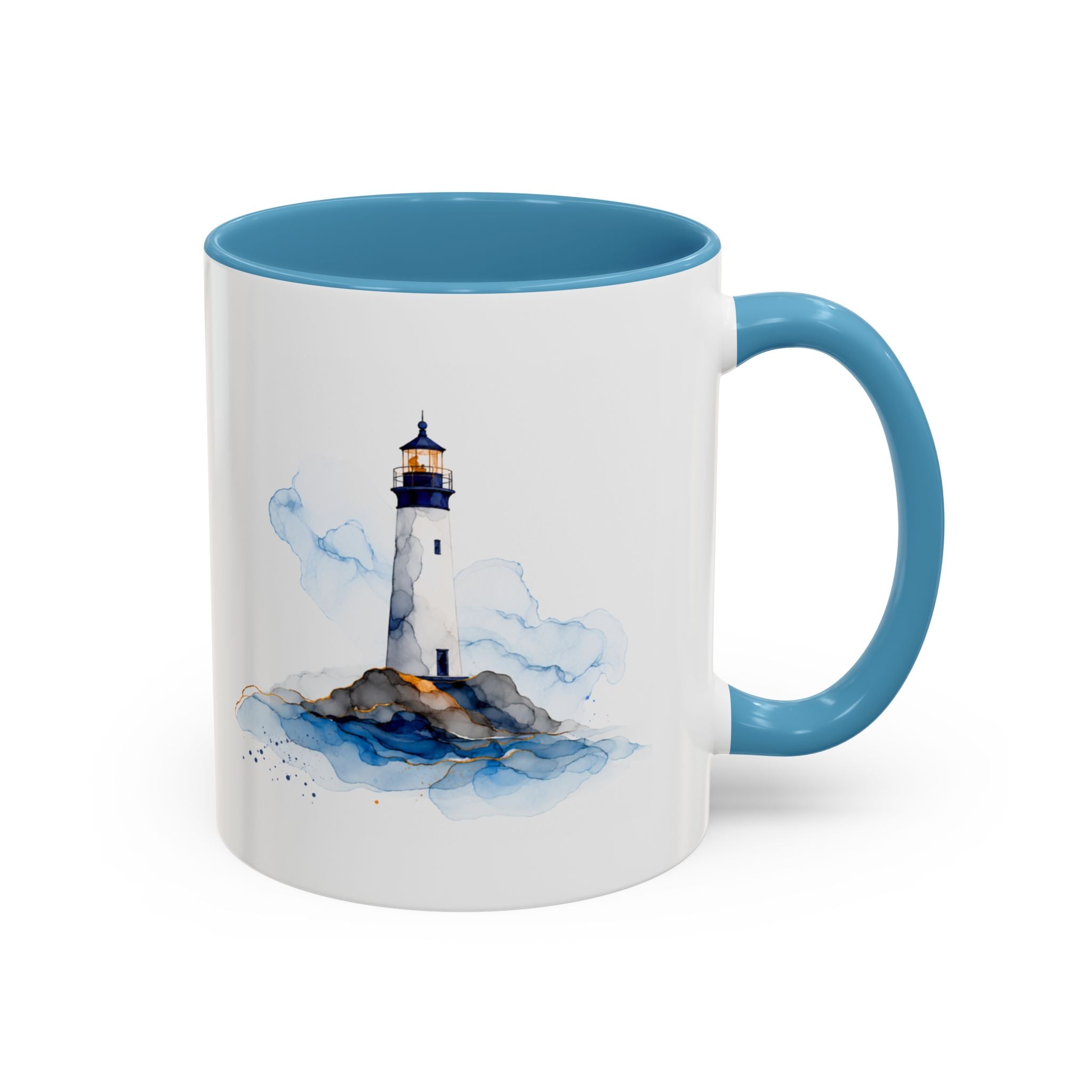 Lighthouse and Sailboat Ceramic Mug