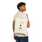 "Coastal Escape" Tote Bag, Lighthouse Canvas Beach Shopper