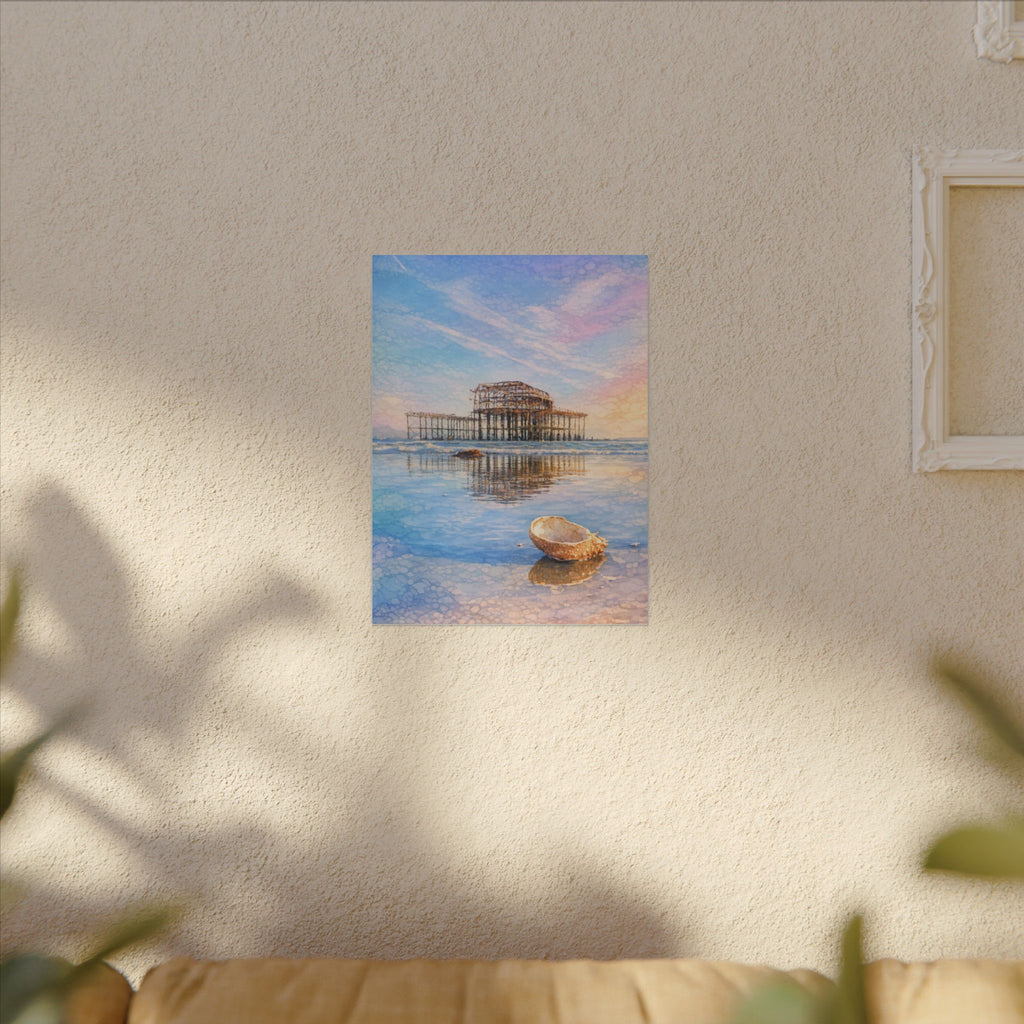 West Pier Sunset Seascape Canvas