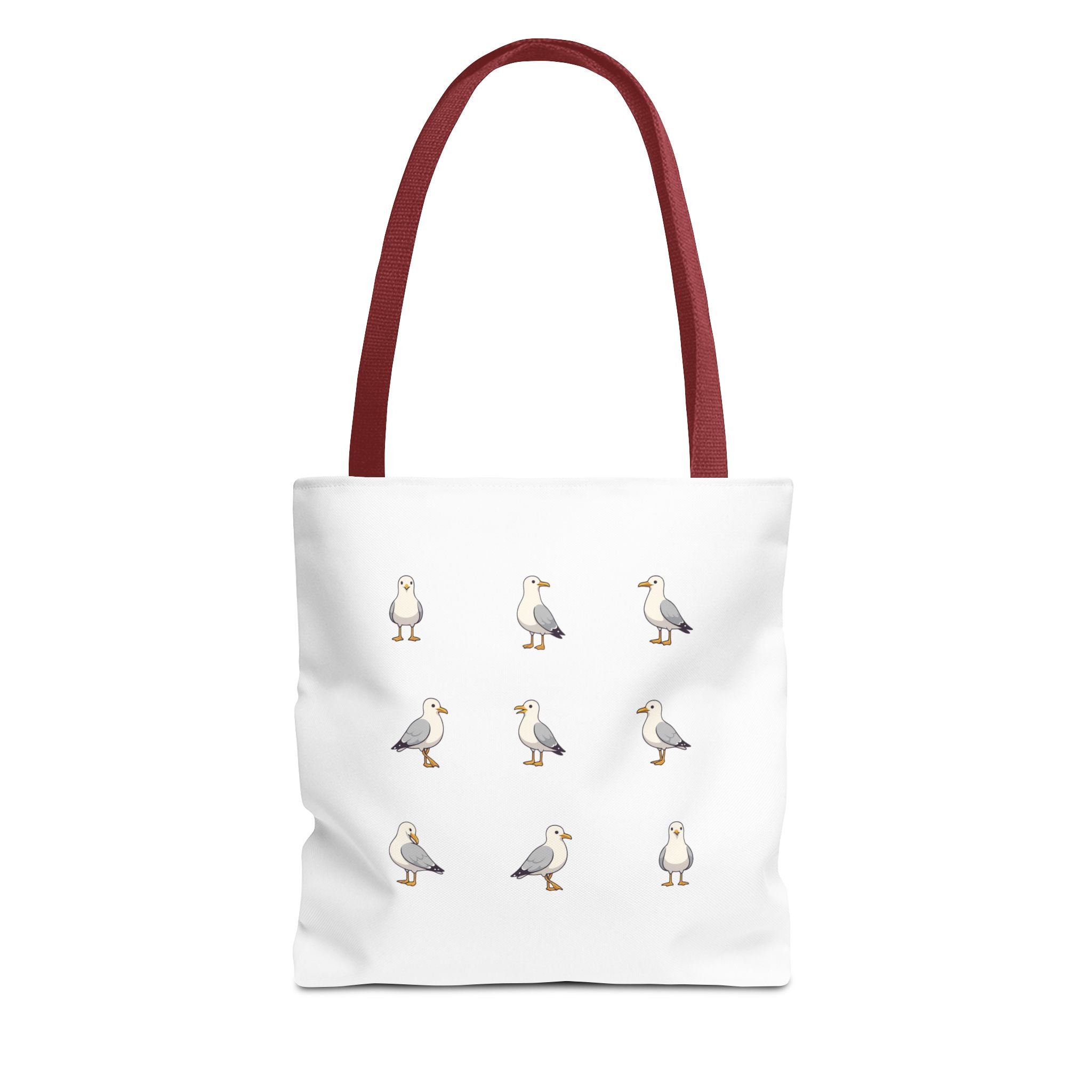 Seagull Pattern Tote Bag, Cute Coastal Beach Tote