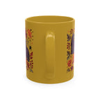 Autumn Black Cat Ceramic Mug,  Pumpkins Fall Coffee Cup