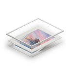 West Pier Sunset Alcohol Ink-Style Print with Passepartout