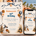 Coastal Halloween Birthday Invitation Template, Printable & Digital Invitation