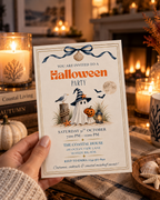Halloween Party Invitation, Coastal Halloween Party Invite, Digital & Printable Invitation