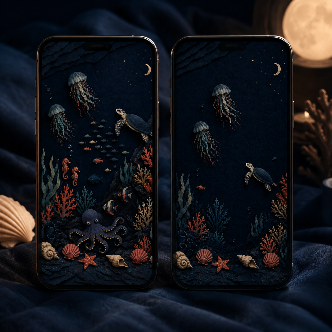 Underwater Dream Phone Wallpaper Set, Ocean Lock & Home Screen