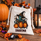 Personalized Halloween Favor Bag, Custom Name Trick-or-Treat Bag