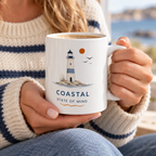 Coastal State of Mind Lighthouse Mug, Coastal Coffee Mug |