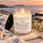 Moon Over the Sea Soy Candle - Seaside Scented Candle