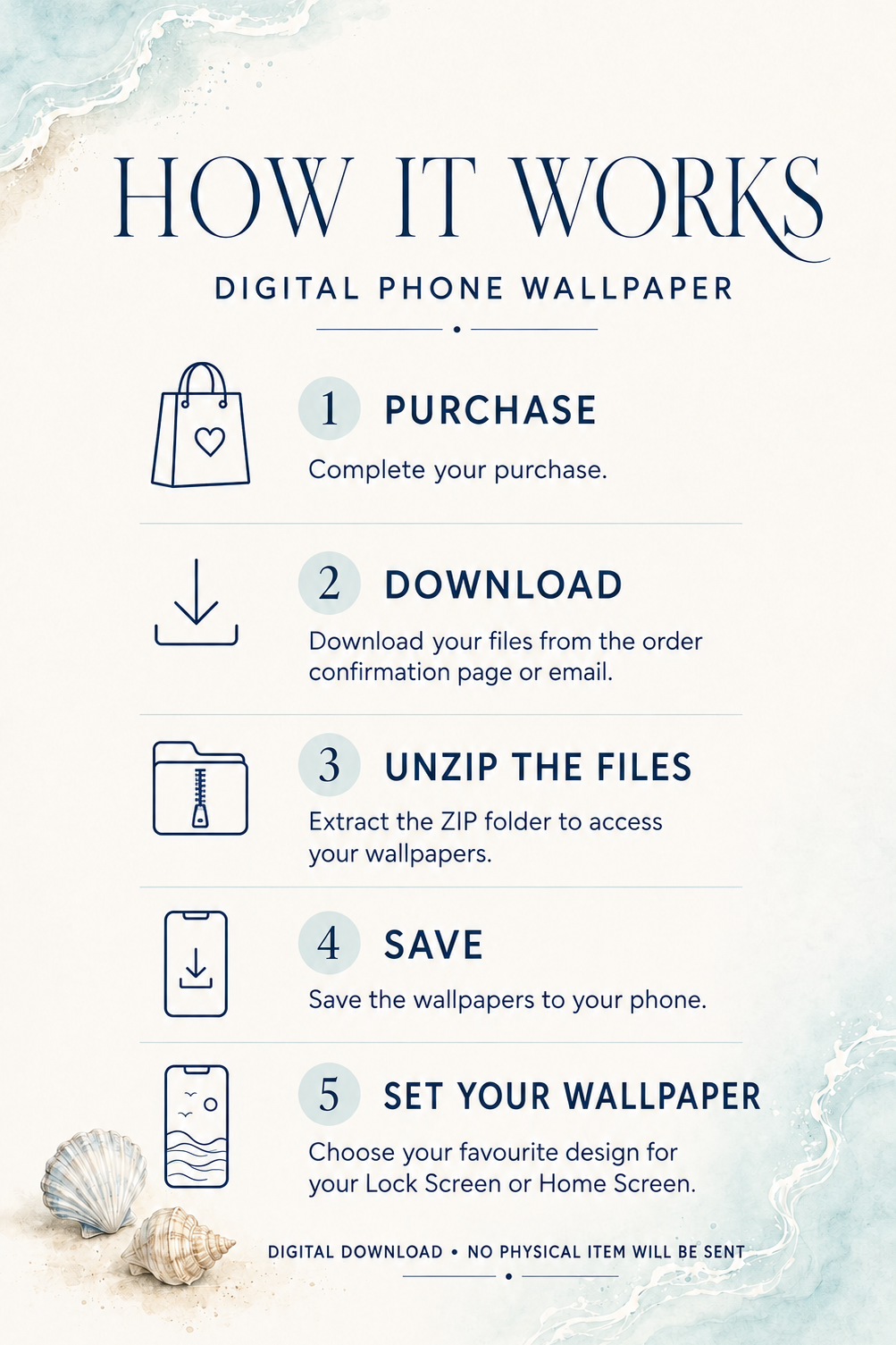 Coastal Halloween Phone Wallpaper Set – Dark Ocean Lock & Home Screens