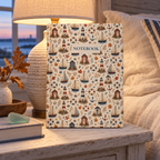 Autumn Coastal Hardcover Journal, Lined Nautical Notebook with Lighthouses and Sailboats