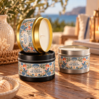 Cozy Season Coastal Candle Tin, Autumn Ocean-Inspired Candle
