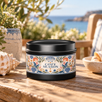 Cozy Season Coastal Candle Tin, Autumn Ocean-Inspired Candle