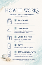 Pink Ocean Phone Wallpaper Set, Lock & Home Screens