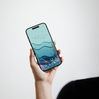 Blue Ocean Phone Wallpaper Set, Coastal Lock & Home Screen