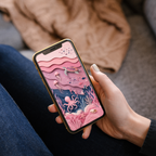 Pink Ocean Phone Wallpaper Set, Lock & Home Screens