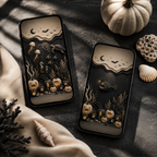 Coastal Halloween Phone Wallpaper Set – Dark Ocean Lock & Home Screens