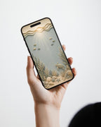 Dreamy Ocean Phone Wallpaper Set, Coastal Lock & Home Screen